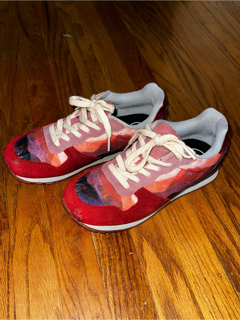 inkkas Red and Pink Women's Athletic Sneakers